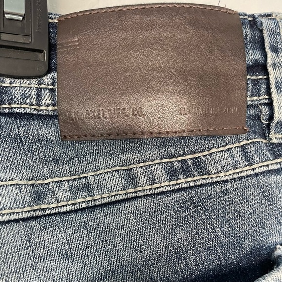 TK Axel‎ Mens Slim Boot Cut Jeans Size 38 x 30 Blue Button Flap Pockets - Picture 7 of 12